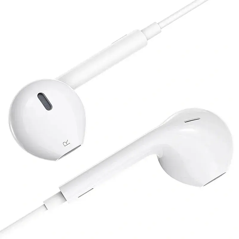 Проводные наушники Hoco M80, Lightning, 1.2m, белые - фото 4