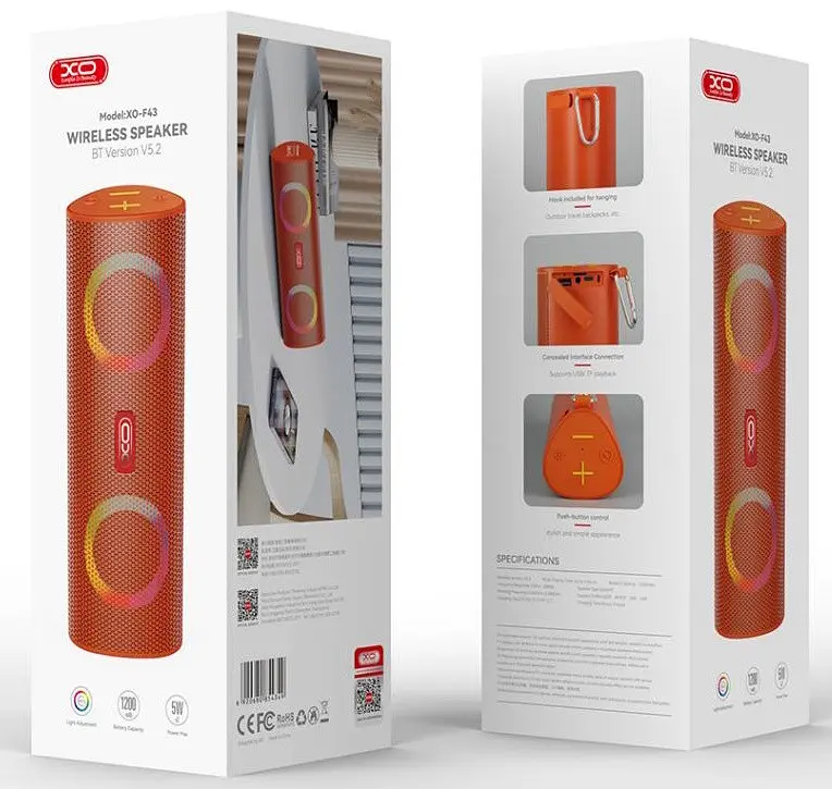 Акустична система XO F43 Wireless Speaker Помаранчевий - фото 3