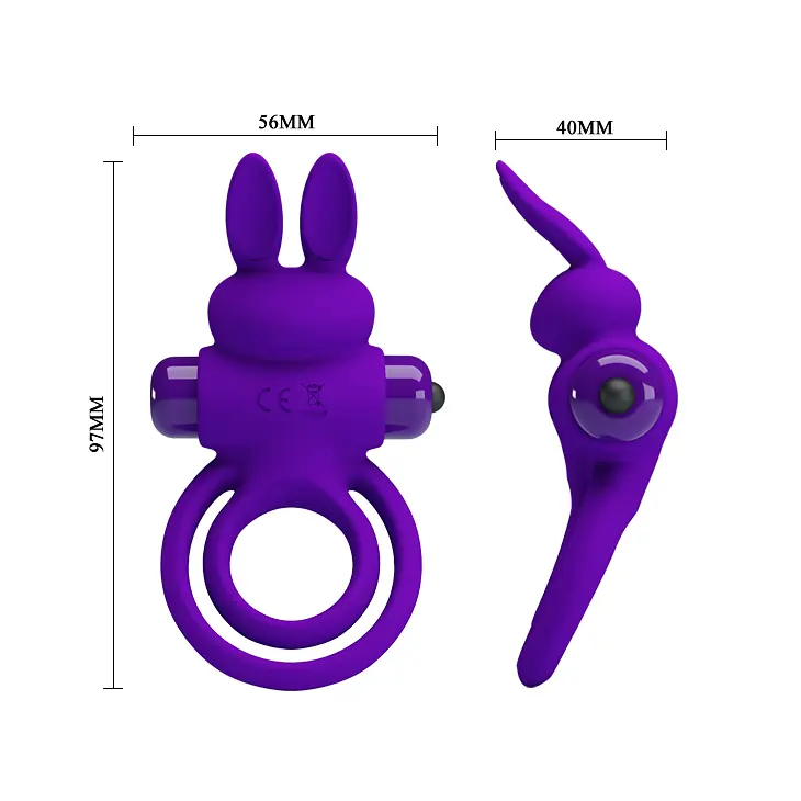 Ерекційне кільце Pretty Love Vibrant Penis Ring III фіолетове - фото 7