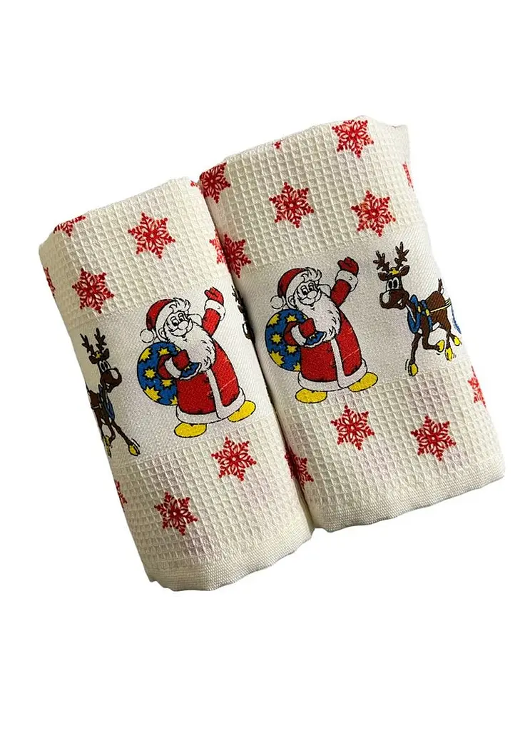 Набір 2 вафельних рушників 40х60 см New Year TC303375647 - фото 2