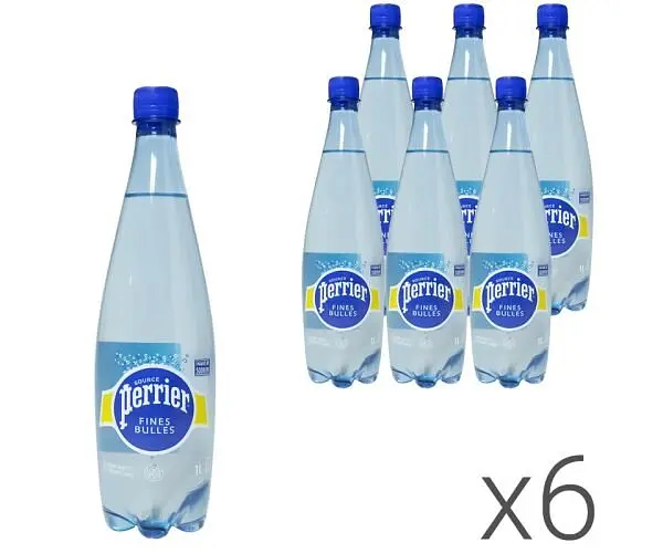 Perrier Fines Bulles, Упаковка 6 шт. х 1 л, Вода мінеральна слабогазована Пер'є, ПЕТ - фото 2