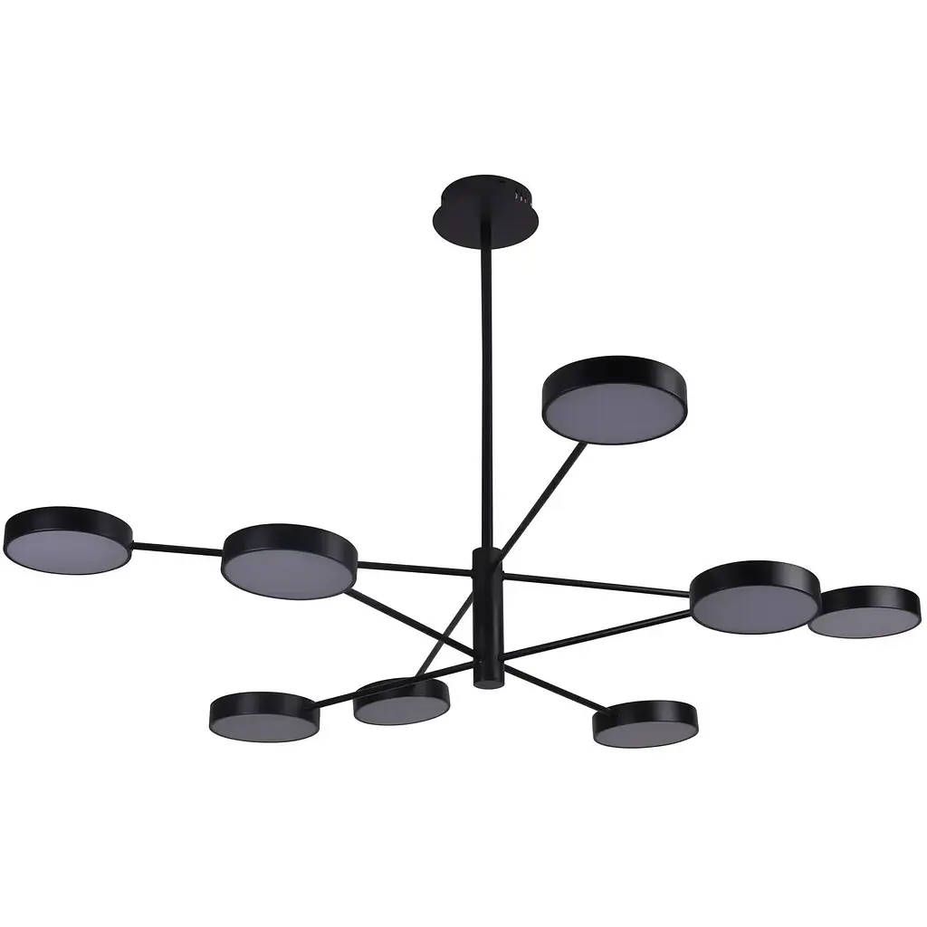 Світильник стельовий Miorro LED Fiori з пультом ДУ 92W 2700-6000К чорний (51-313-003) - фото 4