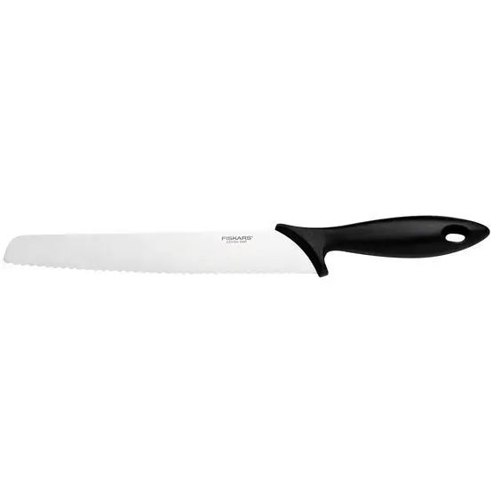 Ніж кухонний Fiskars Essential для хліба 23.4 см, нержавіюча сталь, пластик, чорний kuh0014566 - фото 2