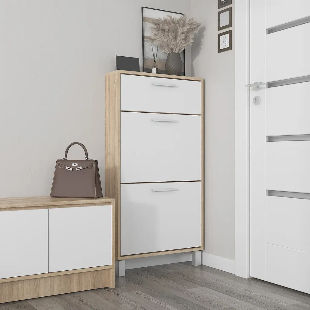 Полиця для взуття Flamecame підлогова на 3 шухляди з ДСП F-159 - фото 4