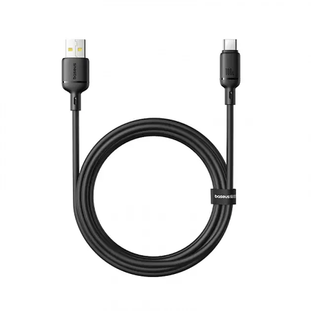 Кабель Baseus Silky Series Cable USB to Type-C 100W 1m P10377703113-00 Black - фото 3