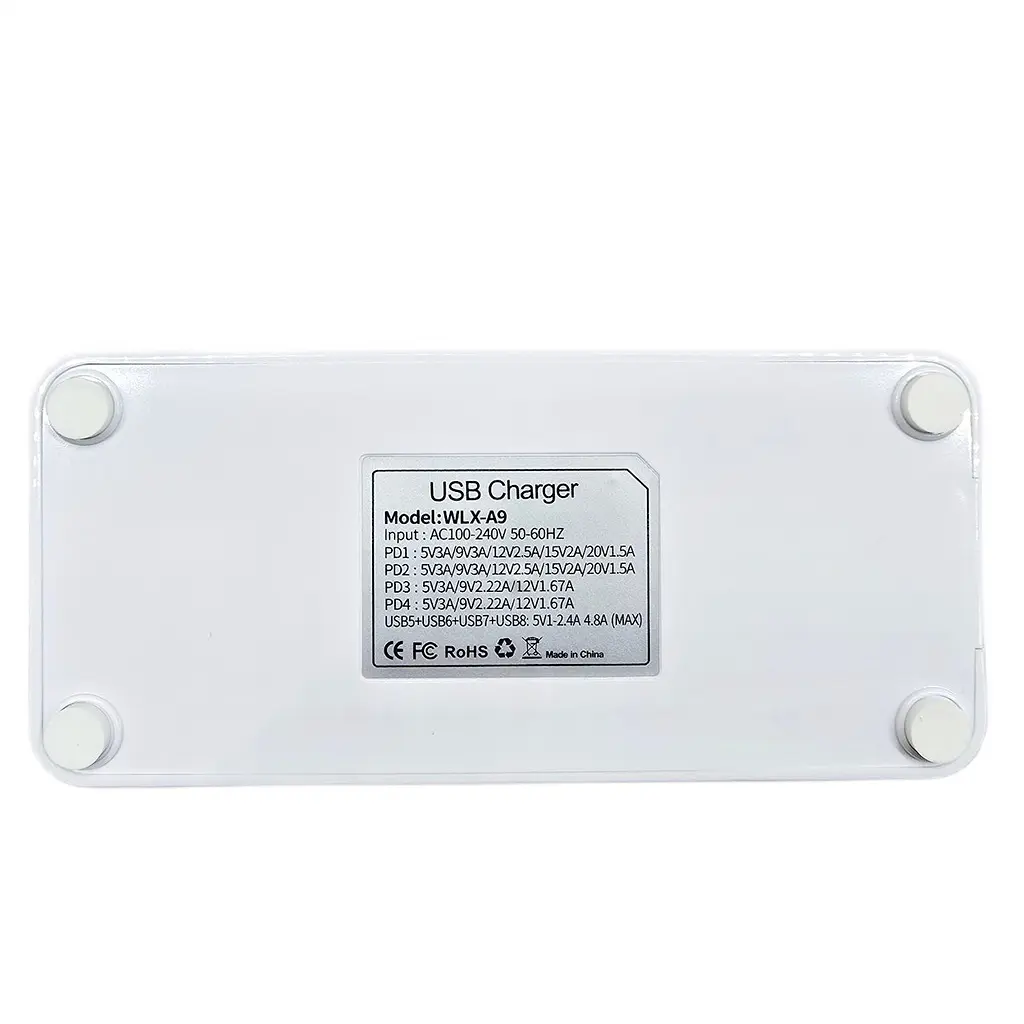 Мультизарядний пристрій Addap 8 портів USB Type-C A9 65 W PD (WLX-A9) - фото 3