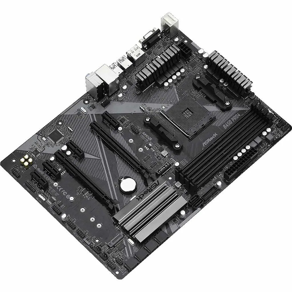 Материнська плата AsRock B450 Pro4 R2.0 (B450 Pro4 R2.0) (Socket AM4, AMD B450, Micro-ATX) - фото 4