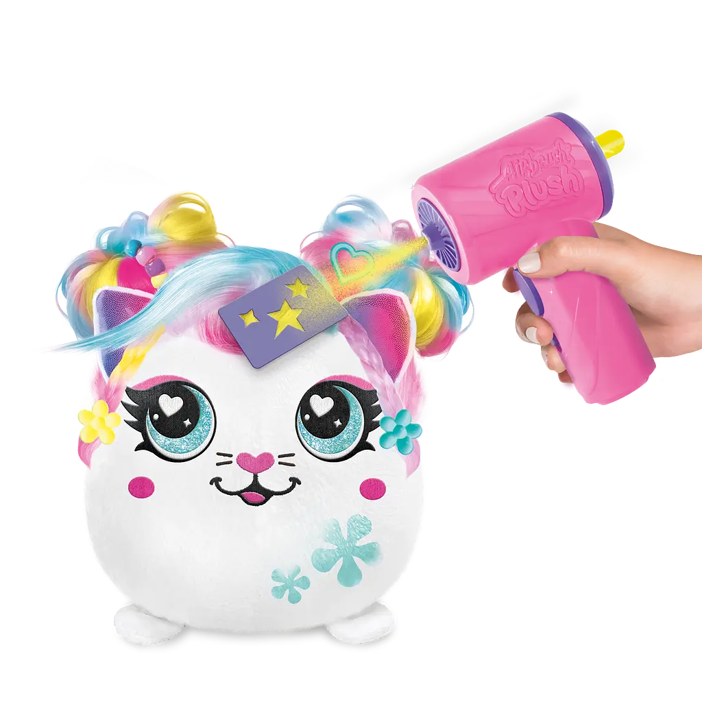 Набір DIY AIRBRUSH PLUSH - Hair'iffic "Зроби зачіску - Серденько" з іграшковим аерографом CanalToys Art.AIR040/2 - фото 8