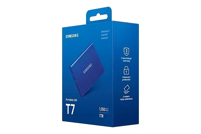 Накопичувач зовнішній SSD 1TB Samsung T7 Indigo Blue (MU-PC1T0H/WW) синій - фото 7