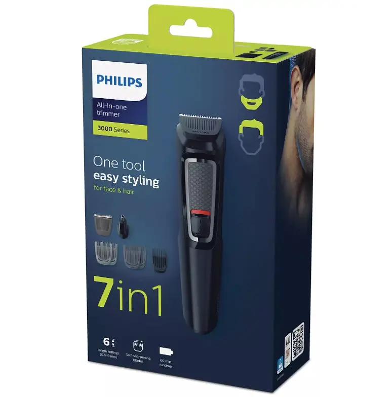 Тример універсальний Philips 7 в 1 Multigroom series 3000 (MG3720/15) - фото 5