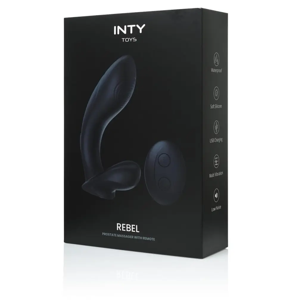 Стимулятор простати Inty Toys Rebel, 20 см (чорний) - фото 3