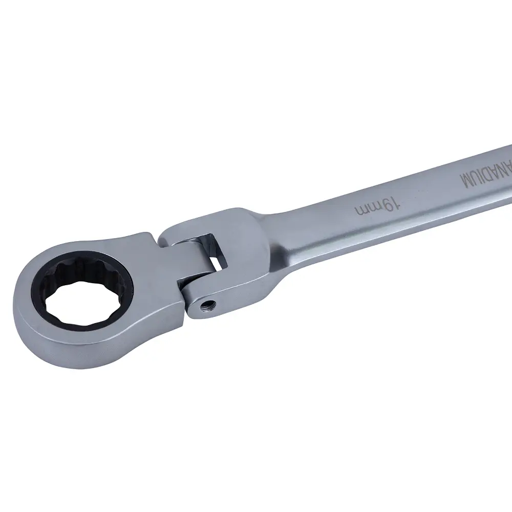 Ключі ріжково-накидні тріскачкові Sigma з шарніром 6 шт (8, 10, 12, 13, 17, 19 мм) CrV satine (TR6010611) - фото 5