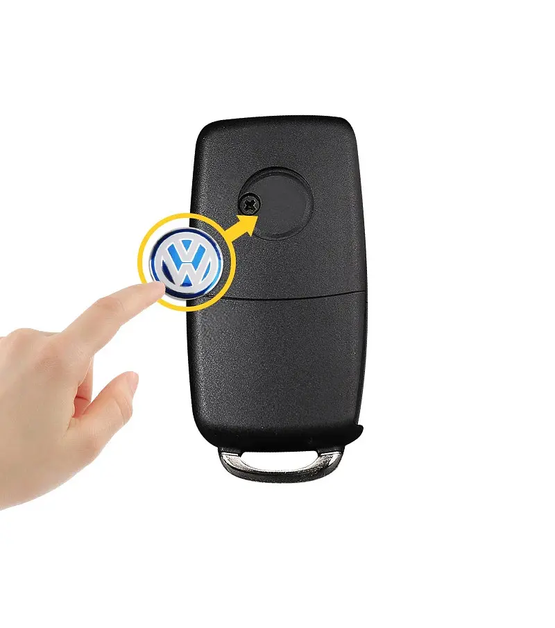 Наклейка з логотипом Volkswagen №2 для автоключів d=15 мм Пластикова об'ємна (Завод) - фото 2