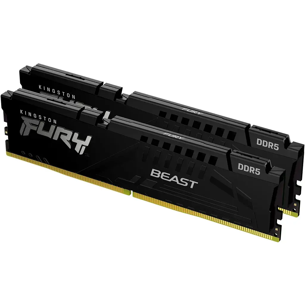 Модуль пам'яті для комп'ютера DDR5 64GB (2x32GB) 5600 MHz FURY Beast Black Kingston Fury (ex.HyperX) (KF556C40BBK2-64) - фото 2