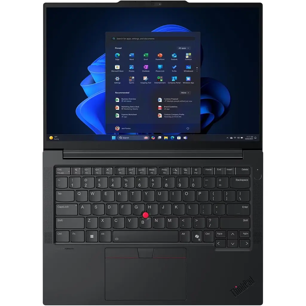 Ноутбук Lenovo ThinkPad E14 Gen 7 (14 IPS, Ryzen 5 230, 32 GB, 1 TB, UMA, DOS) Eclipse Black (21T1S0P700) - фото 4