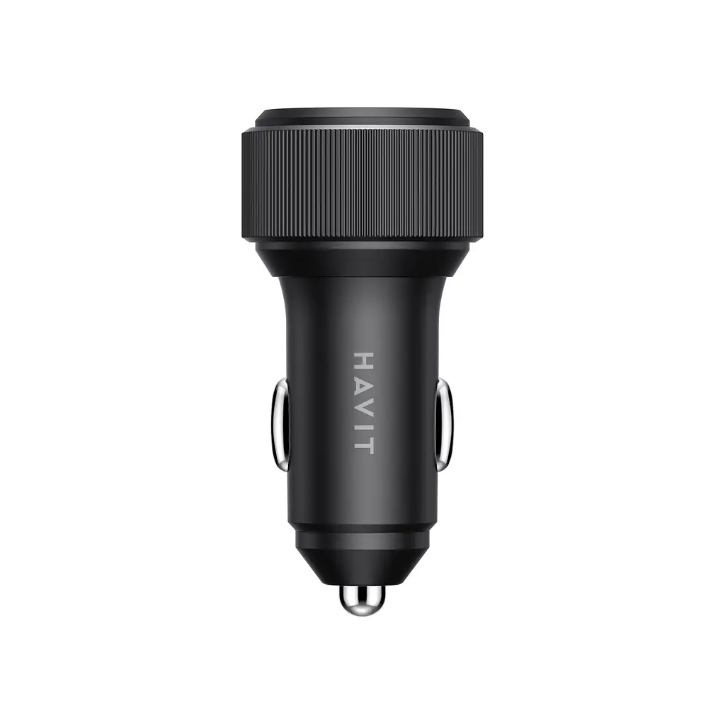 Автомобільний зарядний пристрій HAVIT HV-CC2014 60W 2xUSB-C Black HAVIT (28127-000) - фото 4