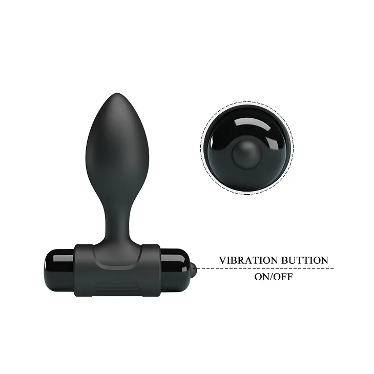 Анальна пробка - Pretty Love Vibra Butt Plug Black - фото 3