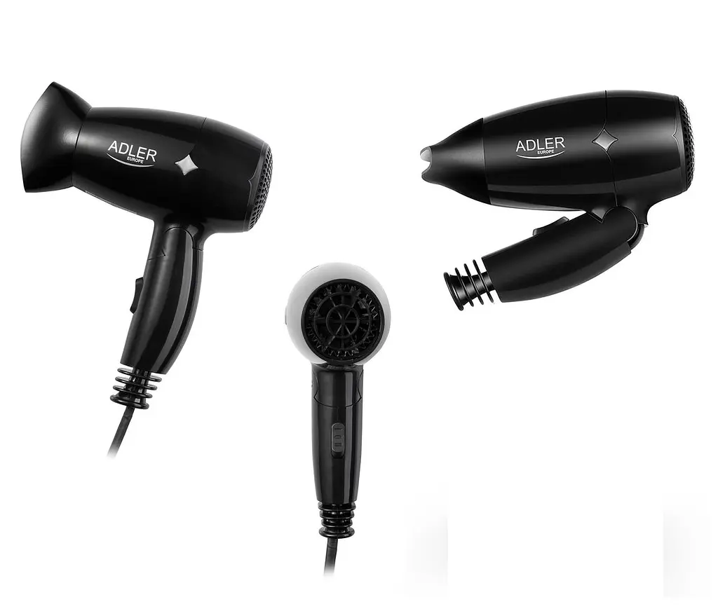 Фен Adler AD 2251, 1400 Вт концентратор 2 швидкості компактний складана ручка 1 шт. чорний (33705-IS) - фото 4