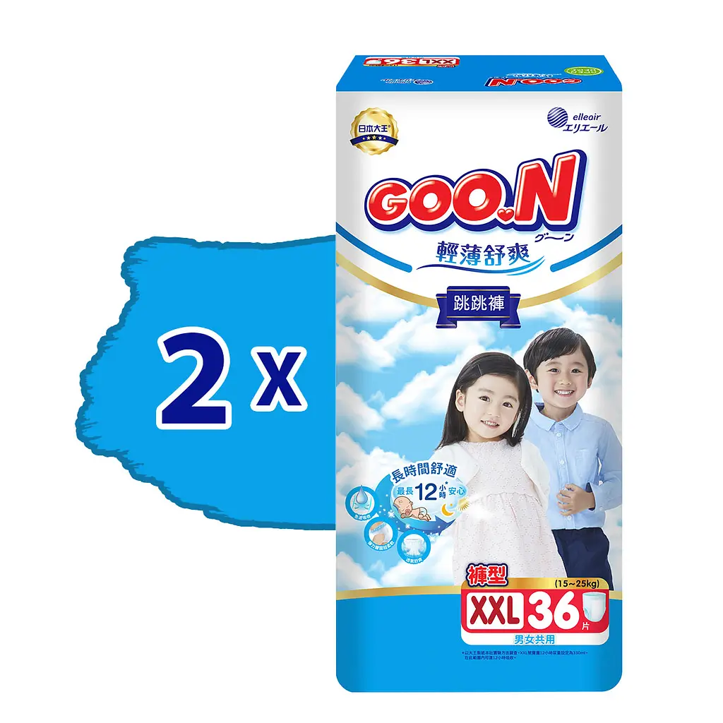 Трусики-підгузки Goo.N Slim & Comfortable (розмір 6(XXL), 15-25 кг, 72 шт) (21001094-2) - фото 2