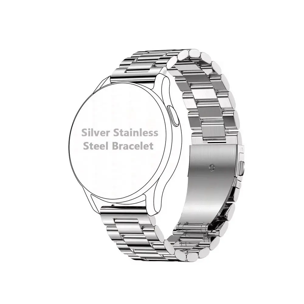Комплект Tamister для годинника Xiaomi Mi Watch Color 2 сріблястий (чохол + ремінець Rolex design 22 мм) - фото 7