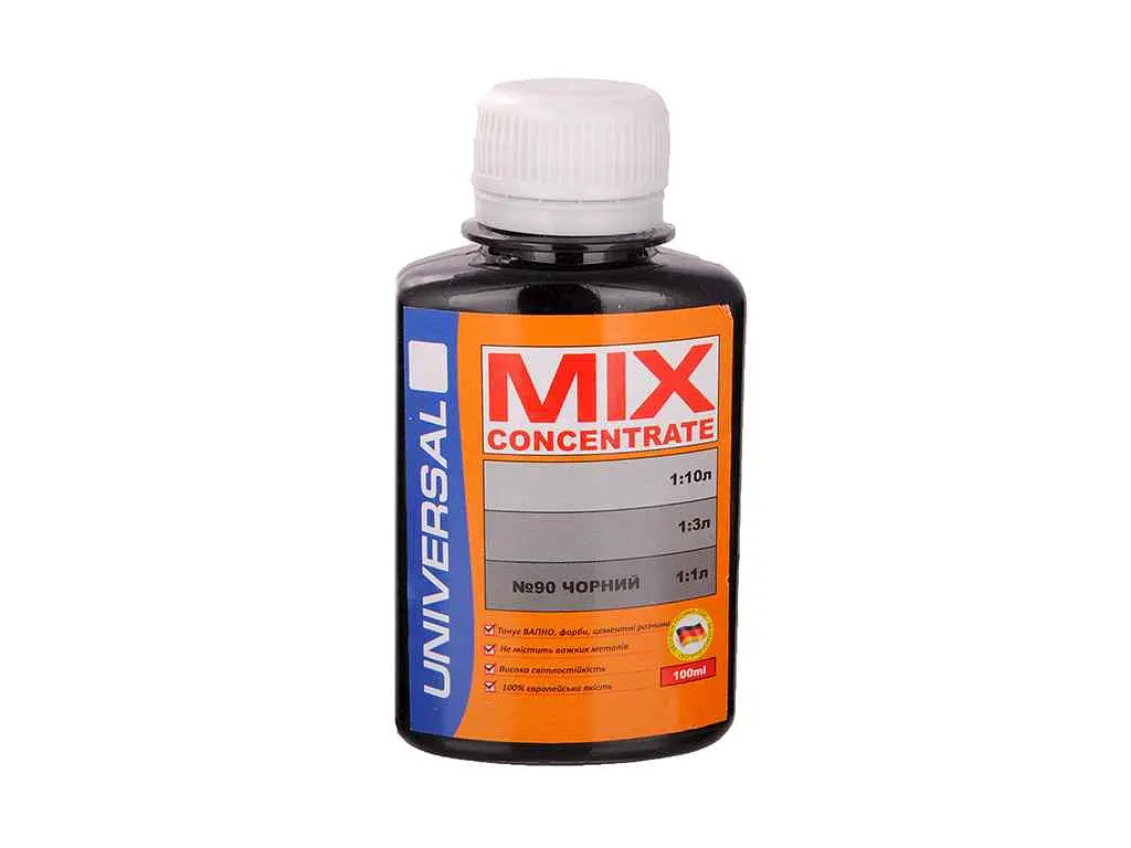 Колер-паста MIX CONCENTRATE 100мл універсальна чорна