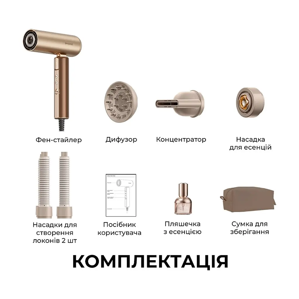 Фен Dreame Pocket Aura Cocoa Tea Gold (AZP20A-CTG) - фото 3