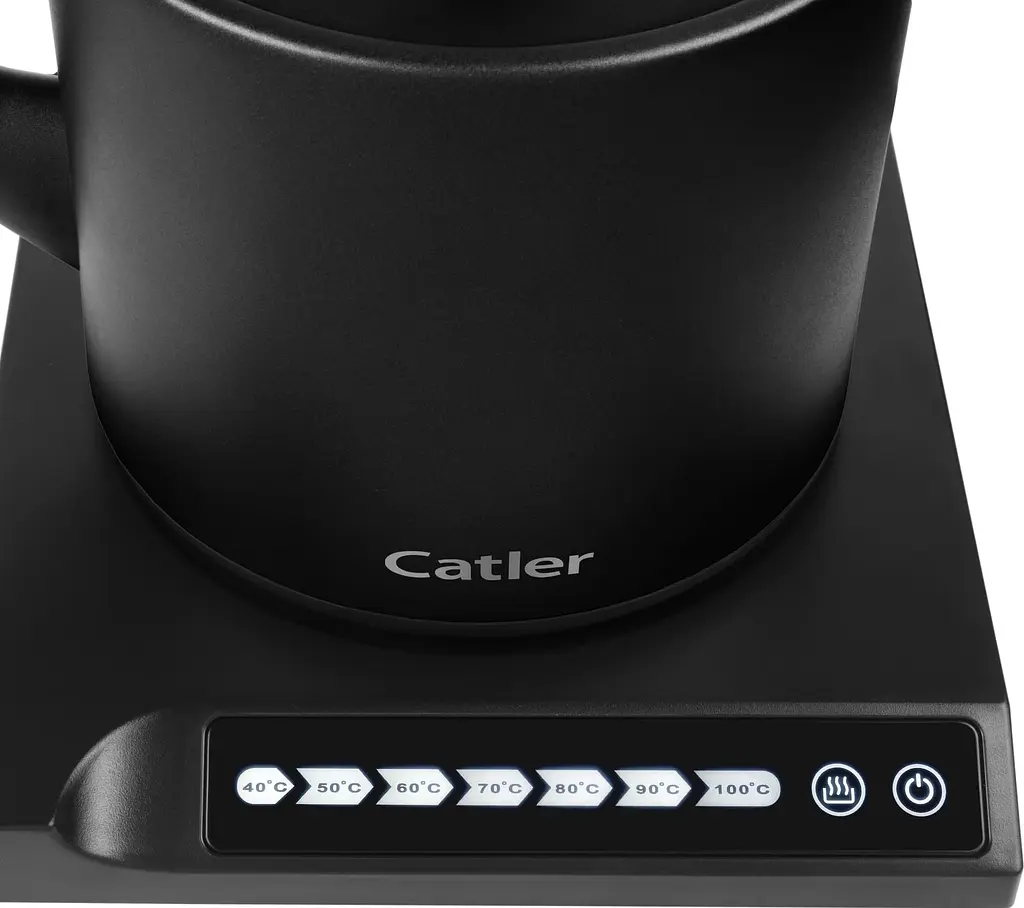Catler Електрочайник 0.6л, Strix, заварник, нерж. сталь, підтримка температури, сенс. керув., чорний - фото 10