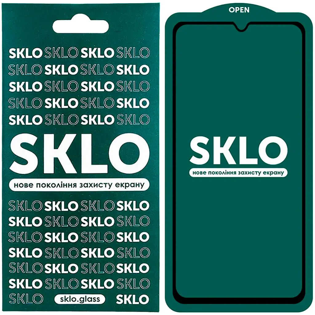 Захисне скло SKLO для Xiaomi Redmi 9A/9C/10A/A2/A2+/A1/A1+ Full Cover Pac Nano Glass [Black] [71654] - фото 2