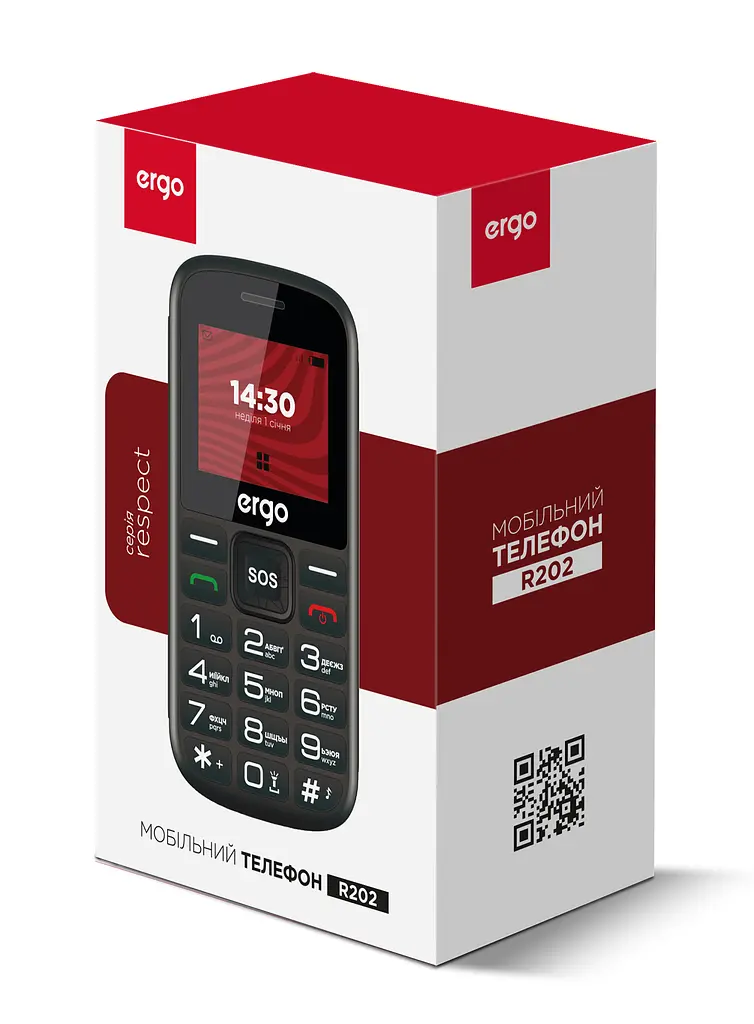 Мобільний телефон R202 Dual Sim Black Ergo teh0026457 - фото 7