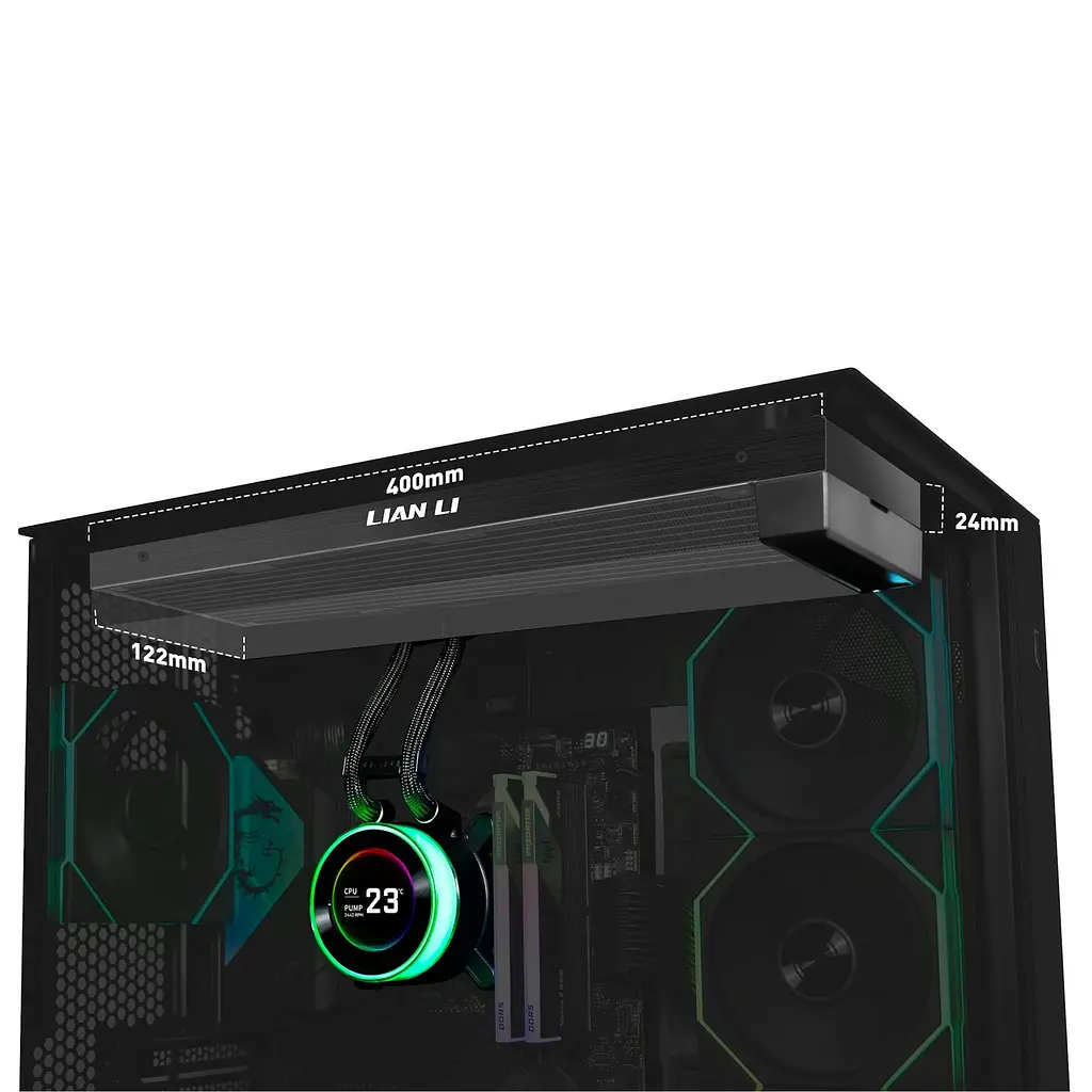 Система водяного охолодження Lian Li HydroShift II LCD-C 360 Fanless Black (G89.GHS2LCD36B.00) - фото 2