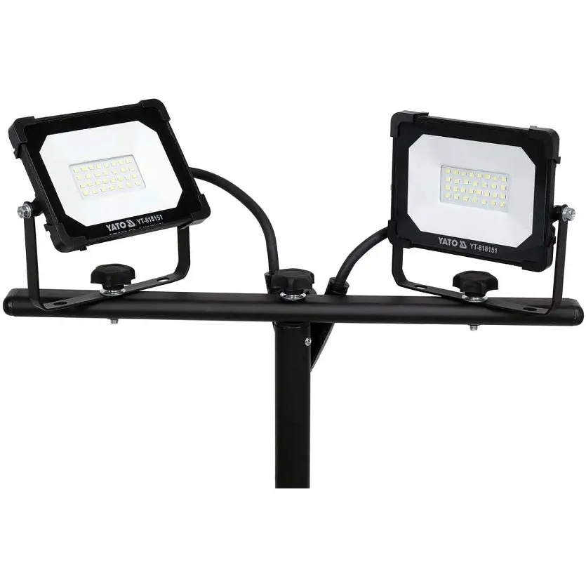 Прожектори Yato SMD LED на штативі 2x20 Вт 230 В 2x1900 Lm чорні (YT-818151) - фото 4