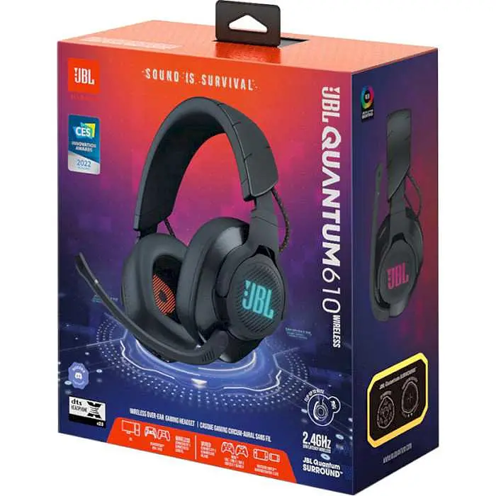 Ігрова гарнітура JBL Quantum 610 Black (JBLQUANTUM610BLK) - фото 6