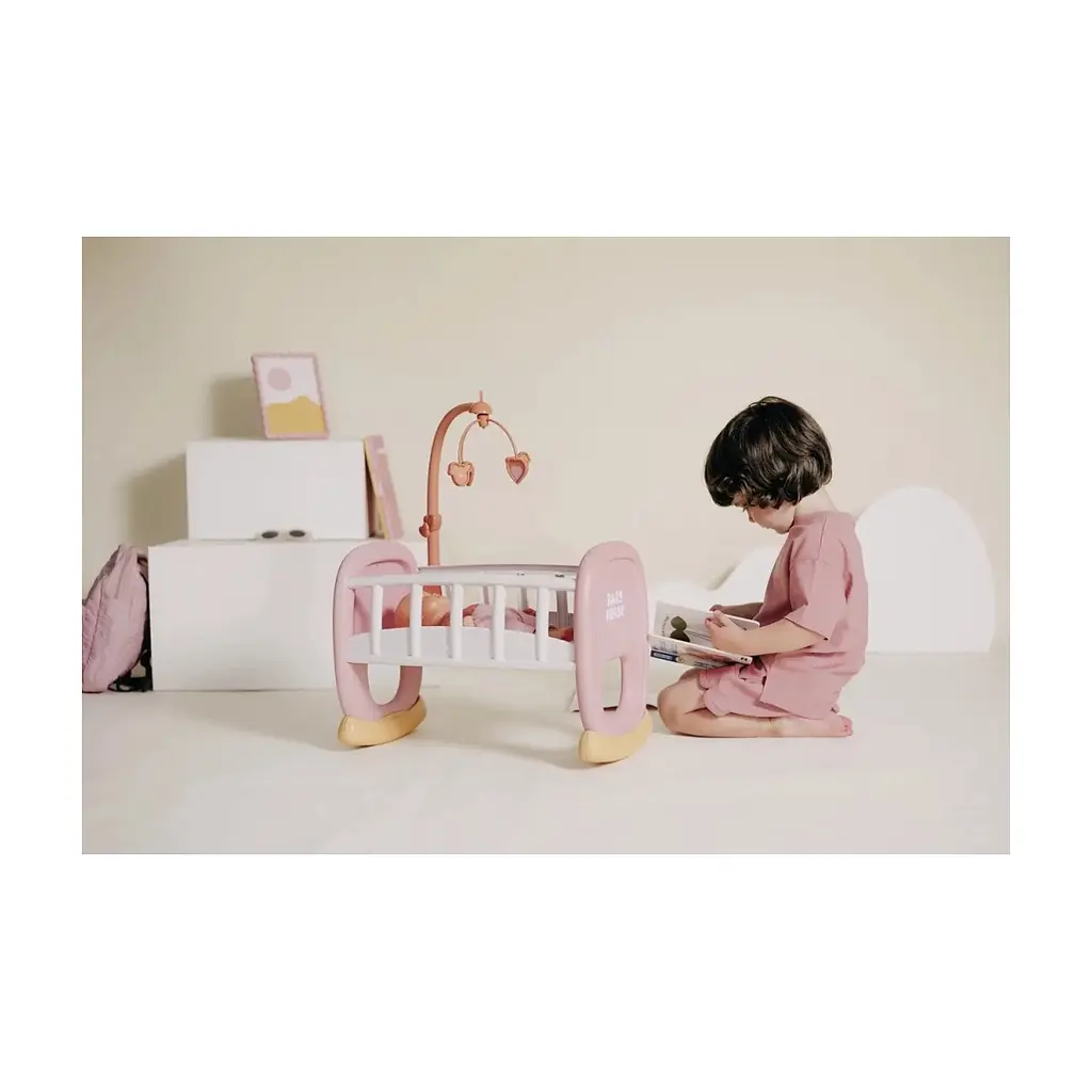 Игровой набор Smoby Колыбель Бэби Ньорс. Терракотовая пудра с мобилем, 18 мес. (7600220390) - фото 9