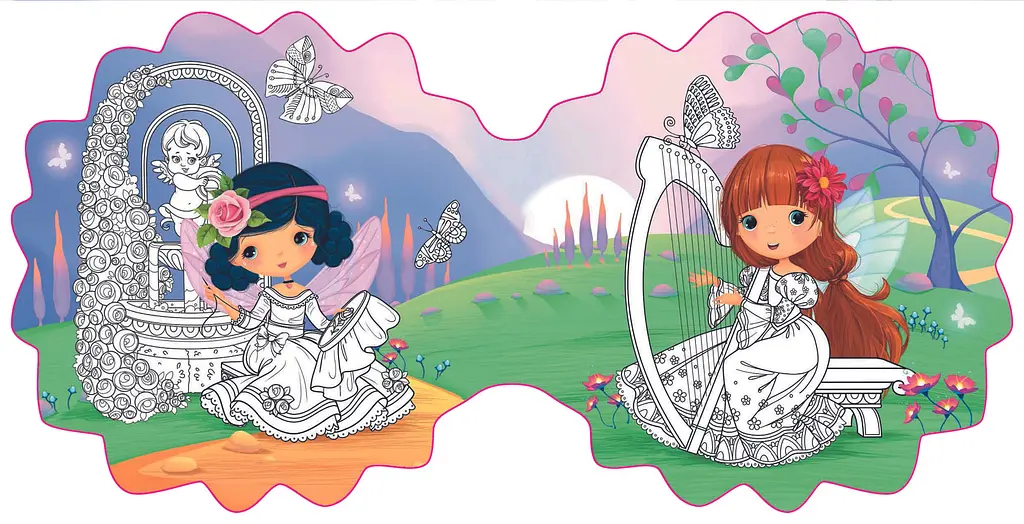 Розмальовка Кристал Бук Квіткові феї Жоржина, 49 наліпок, 8 сторінок (F00026982) - фото 3