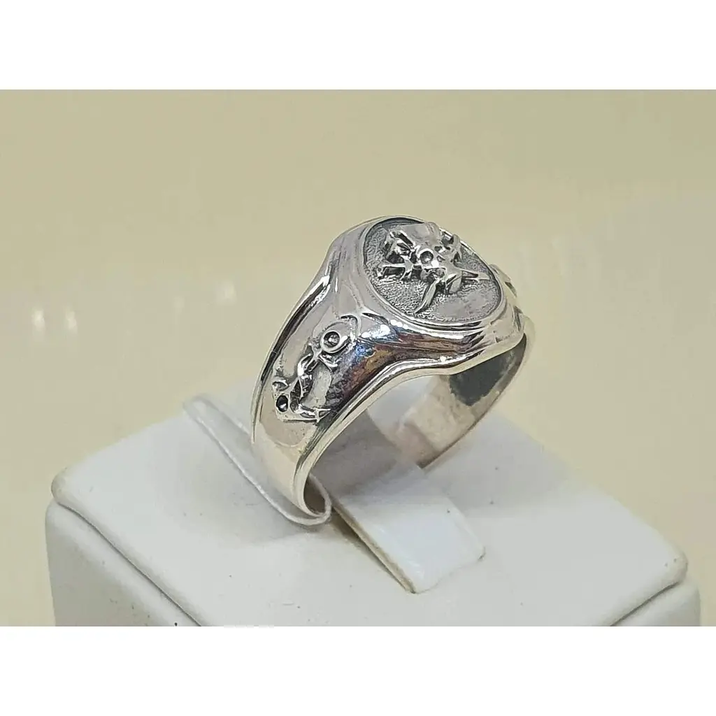 Срібна чоловіча каблучка Vegas Пірат. 60009Ч 21,5 - фото 2