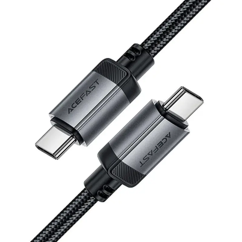 Дата кабель USB-C to USB-C 1.2m 3A aluminum alloy C20-03 Black Acefast (6974316283775) - фото 4