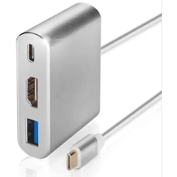 Адаптер перехідник розгалужувач Юсб хаб Type-C 3.1 на HDMI 4K 4в1 USB-концентратор для ноутбука macbook - фото 2