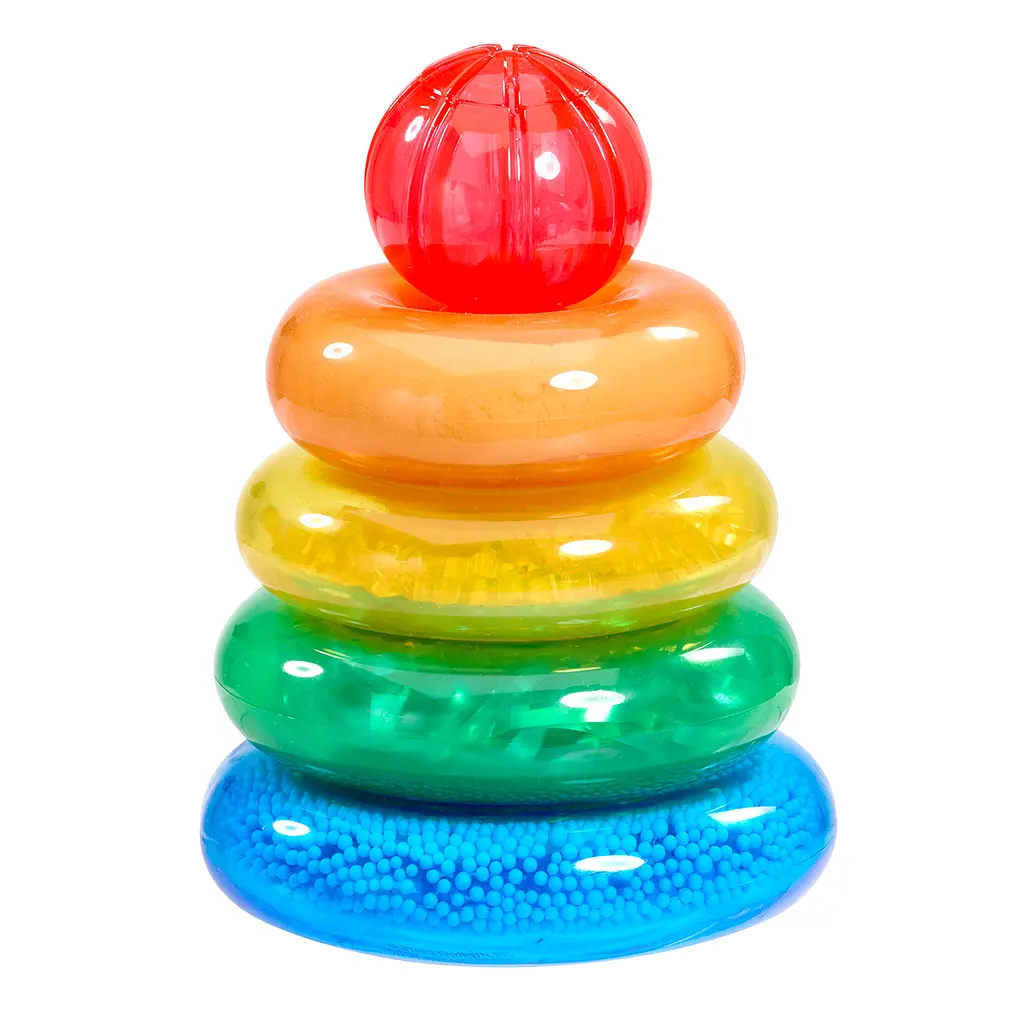 Сенсорний конструктор Jelly Blox серії Lil Jellies Пірамідка-кольоринка (937837) - фото 2