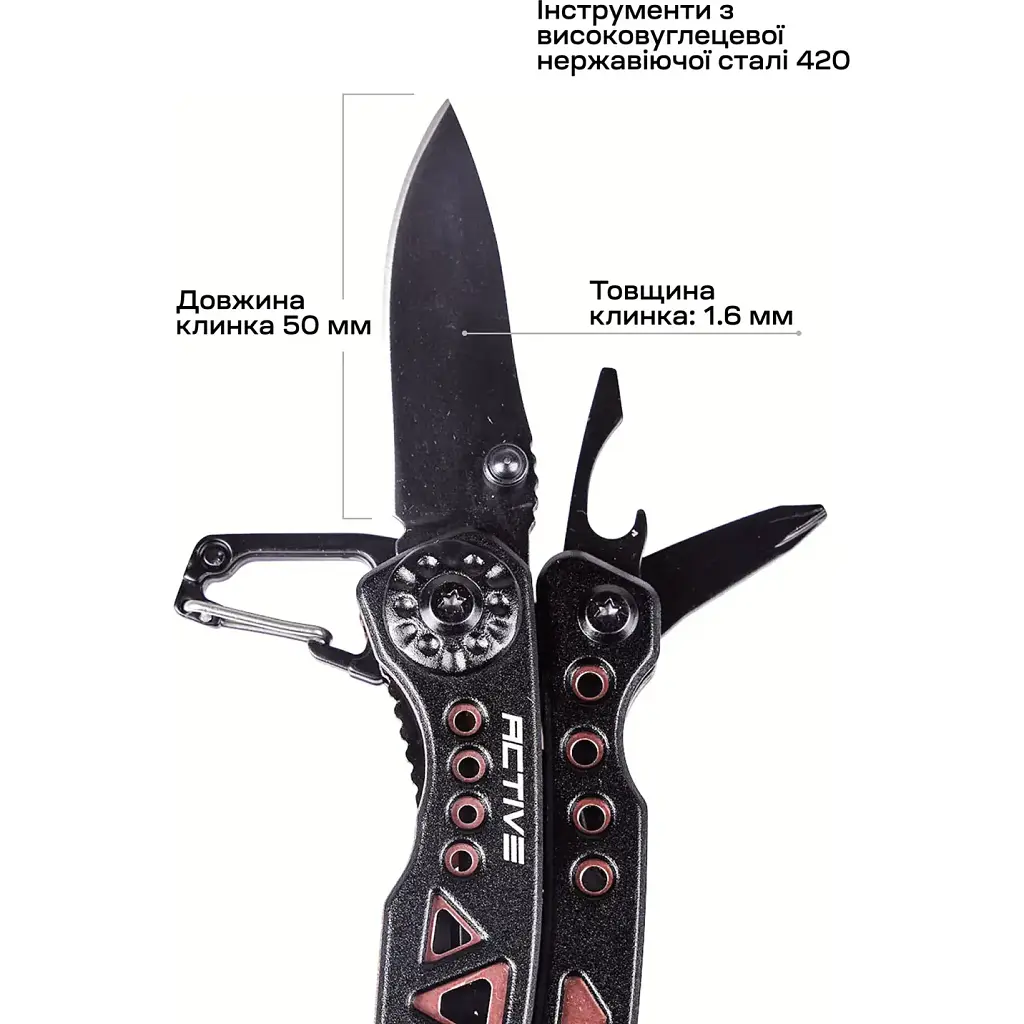 Мультитул Active Micro Tool Black - фото 6