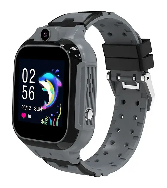 Смарт-годинник телефон дитячий Lemfo LT37 4G GPS Wi-Fi з відеодзвінком SIM-карта силіконовий ремінець Black (18756) - фото 2