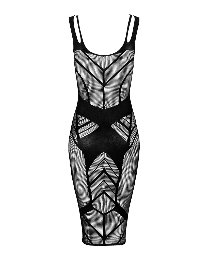 Напівпрозора сукня міді Obsessive D609 dress S/M/L, black - фото 6