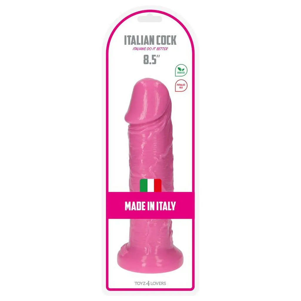 Фалоімітатор Toyz4lovers Italian Cock 8,5", 22 см (рожевий) - фото 6