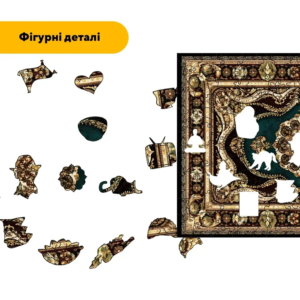 Дерев'яний фігурний пазл puzzlean Нічний Палац, А3, Картонна коробка 200 елементів - фото 3
