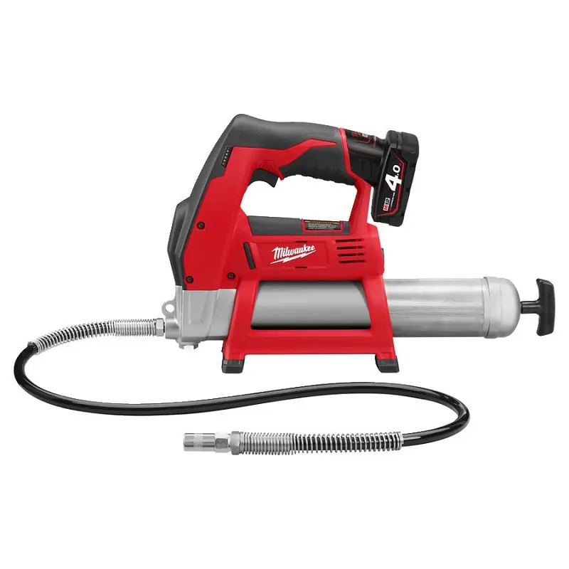 Шприц для змащування акумуляторний MILWAUKEE, M12 GG-401B (зарядний пристрій, 1 акумулятор М12 В4 4А·год, алюмінієва туба, сумка) - фото 4