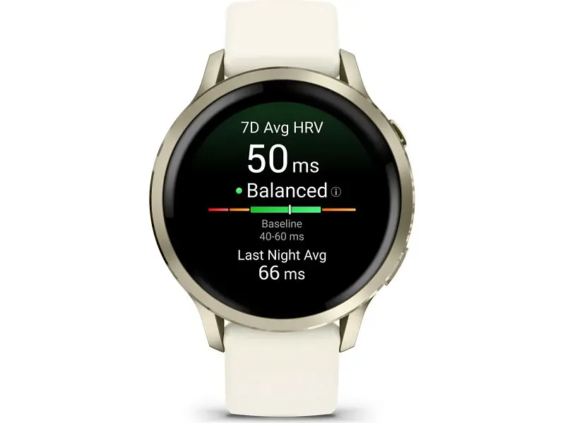Смарт-годинник Garmin Venu 4 41 mm Lunar Gold with Bone Silicone Band (010-03013-00) - фото 2