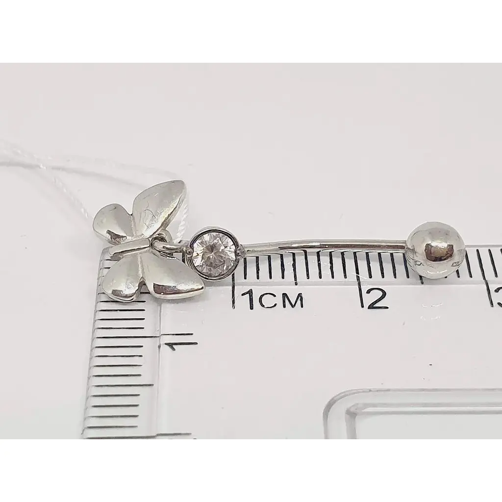 Серебряная серьга для пирсинга пупка Ирий. 6018 - фото 3