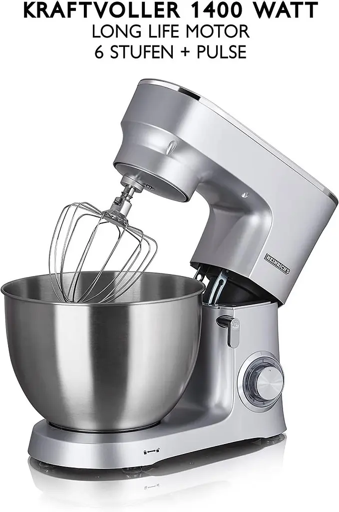 Міксер планетарний-тестоміс Heinrich's HKM 8078 Silver 8.0 л - фото 4