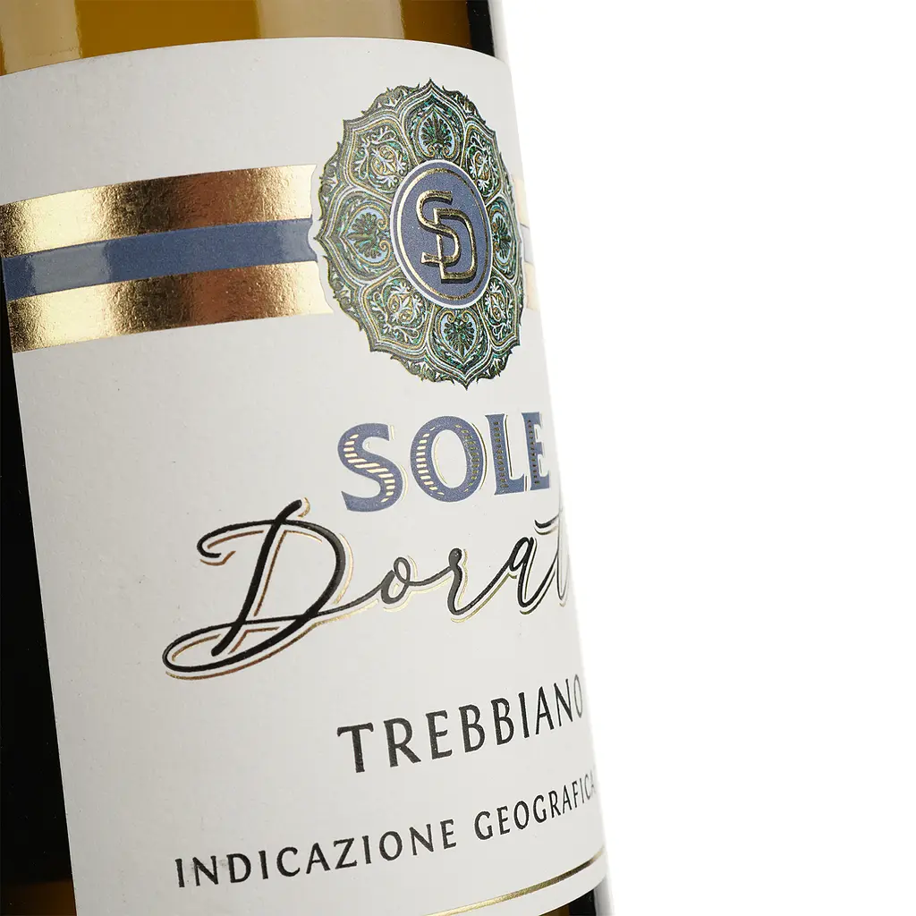 Вино Sole Dorato Trebbiano IGP Rubicone белое сухое 0.75 л - фото 3