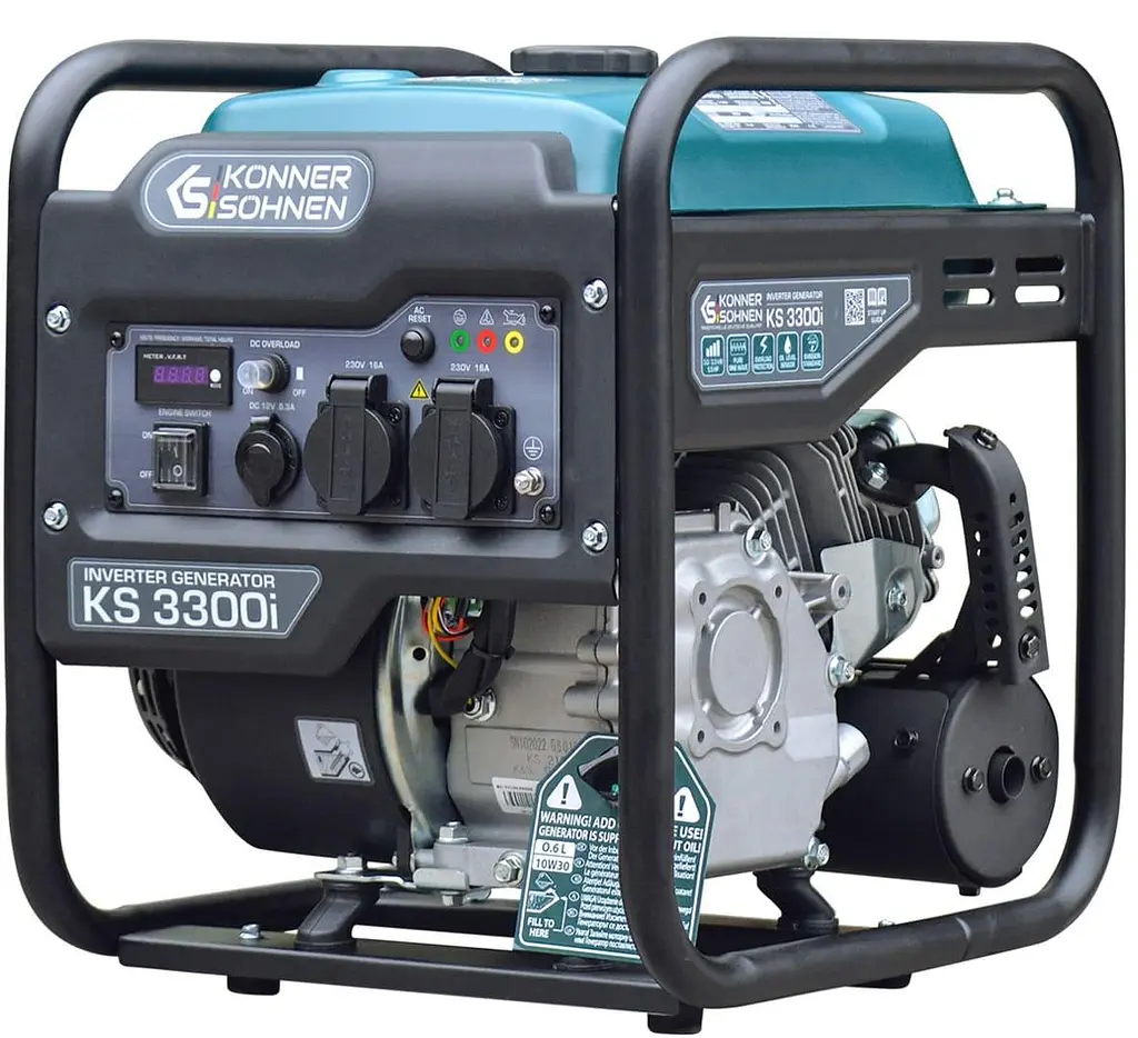Генератор інверторний KonnerSohnen KS 3300i, 230В, 3.3кВт, ручний запуск, 25.5кг / 3000 Вт / Бензин (KS3300I) - фото 3