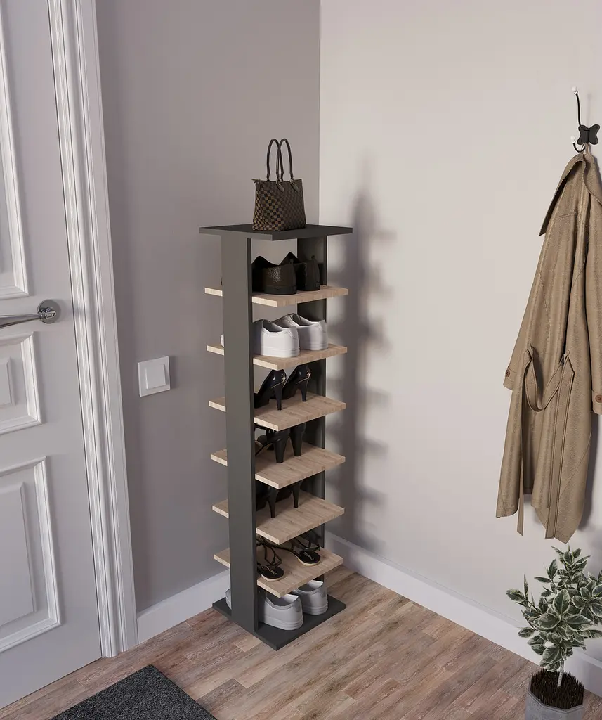 Полиця для взуття Flamecame висока для дому на 7 пар із ДСП OF-1 - фото 9